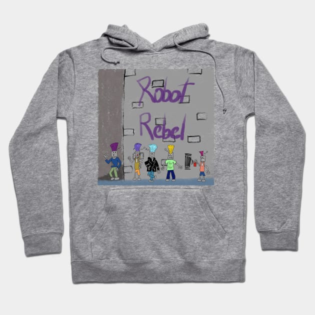 Robot Rebel Band Cover Hoodie by Soundtrack Alley